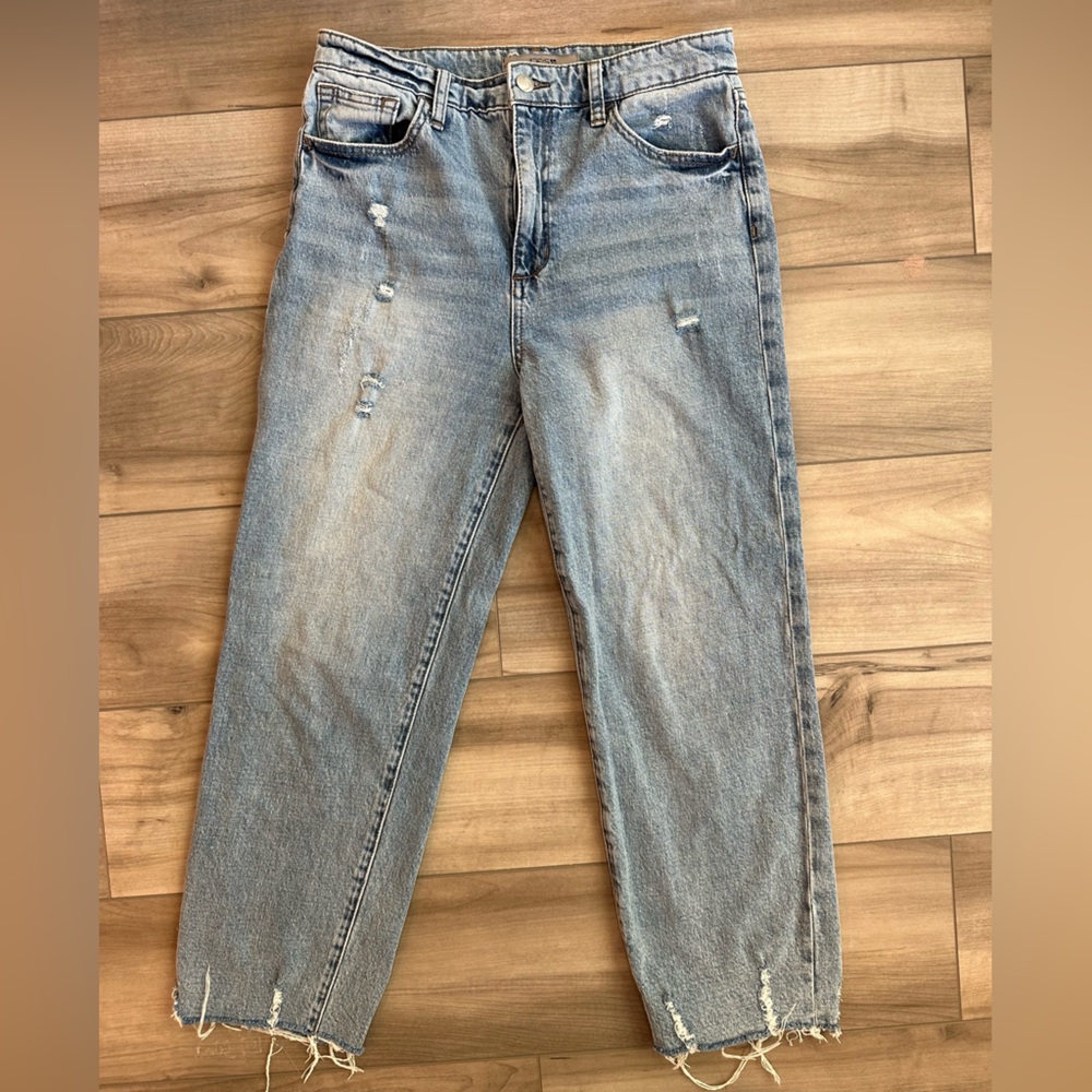 Light Wash Joe’s Jeans Distressed High Rise Straight Leg
